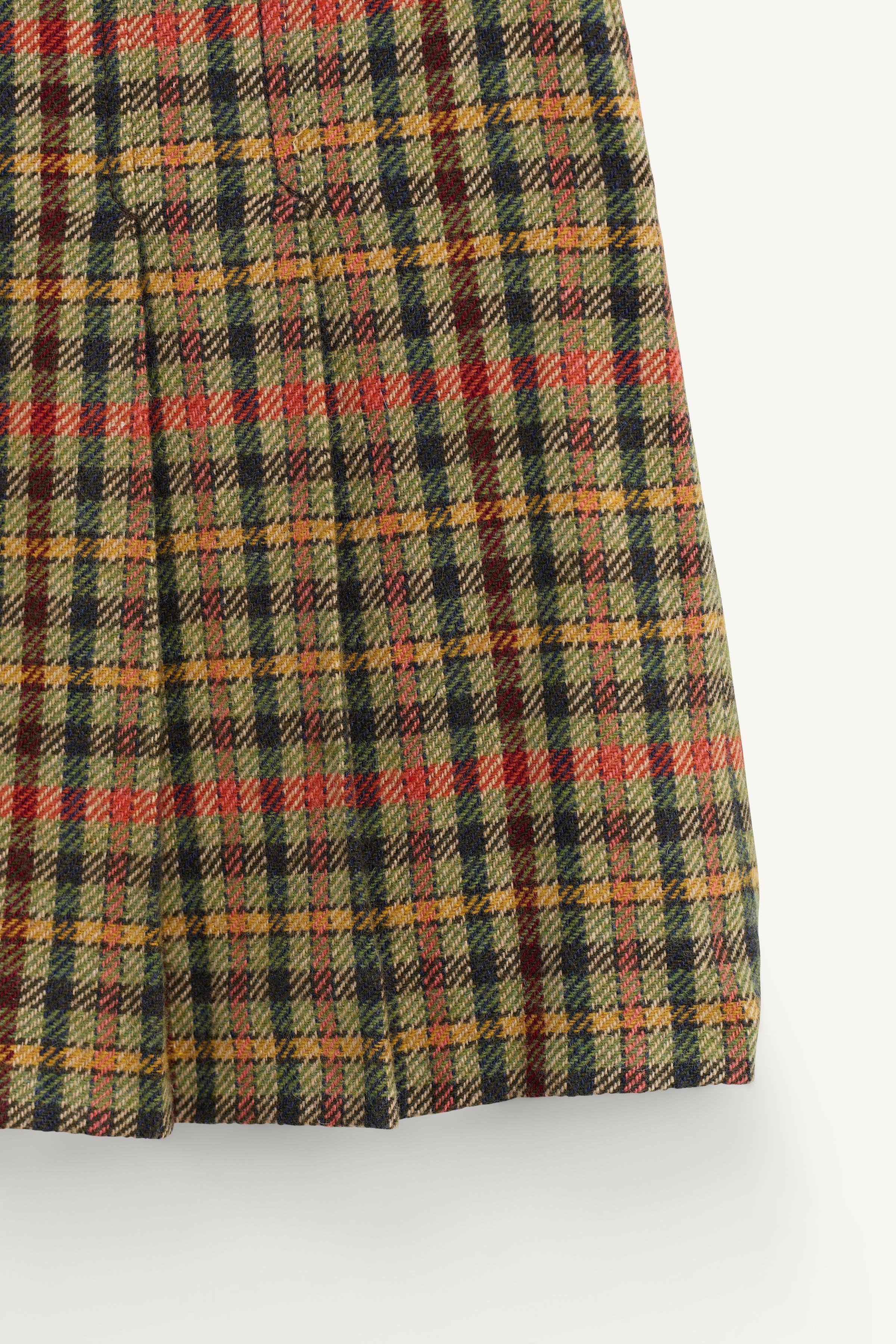 HOUNDSTOOTH WOOL BLEND SKIRT LIMITED EDITION